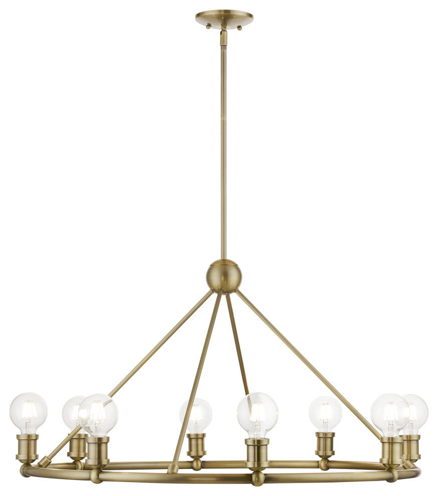 Lansdale 8 Light Antique Brass Chandelier