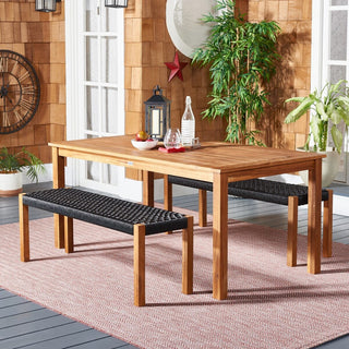 Safavieh Aquina Dining Set, Natural/Black