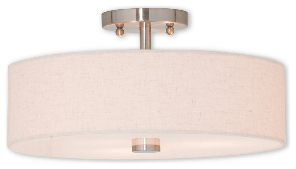 Meridian 3-Light Ceiling Mount, Brushed Nickel