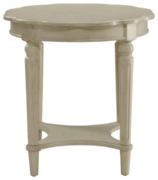 24"x24"x24" Antique White Solid Wood End Table
