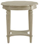 24"x24"x24" Antique White Solid Wood End Table