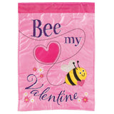 Bee My Valentine Flag, Polyester, Garden