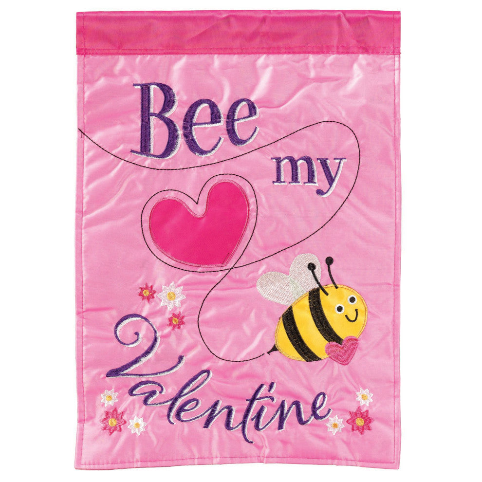 Bee My Valentine Flag, Polyester, Garden
