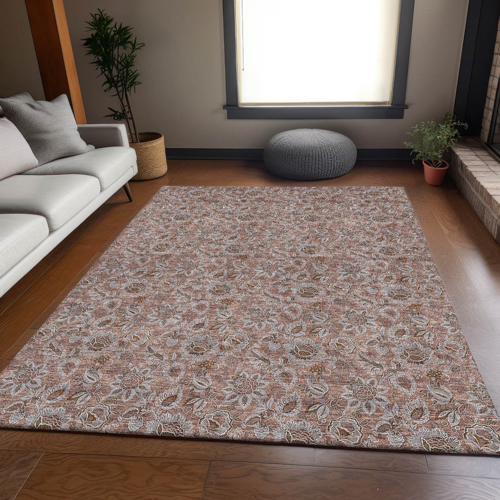 Premium Machine Washable Mayfield AMF661 Copper 2'6" x 3'10" Rug