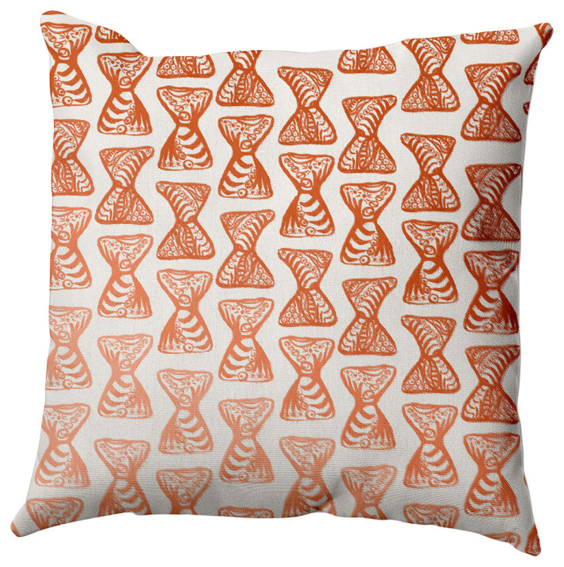 Ombre Bongo Outdoor Pillow, Orange, 16"x16"