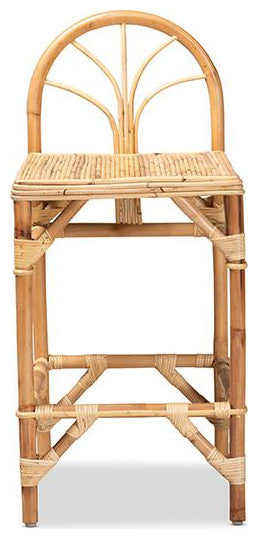Seville Modern Natural Finished Rattan Counter Stool