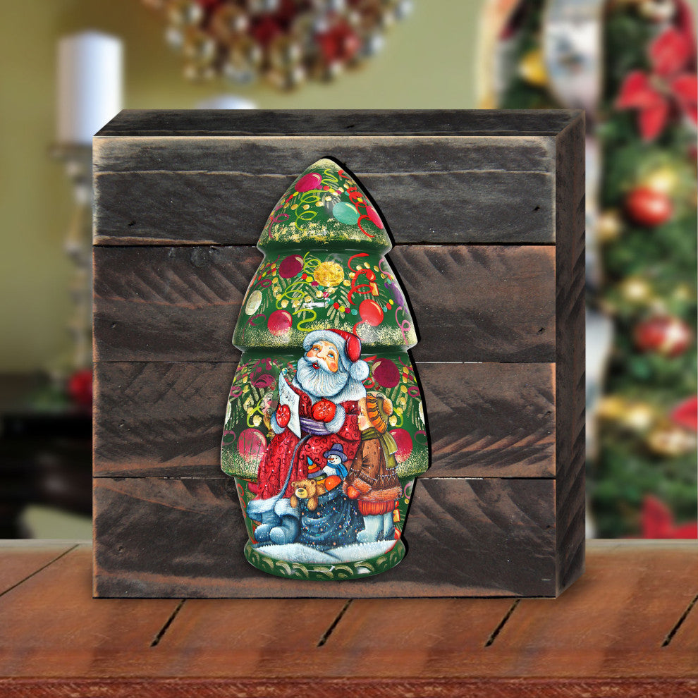 Christmas Tree Dolls Wooden Decor