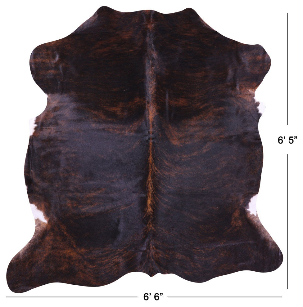 Natural Cowhide Rug 6' 5" X 6' 6" C1882