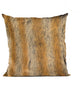 Plutus Brown Gold Chinchilla Faux Fur Throw Pillow, 20" x 26" Standard