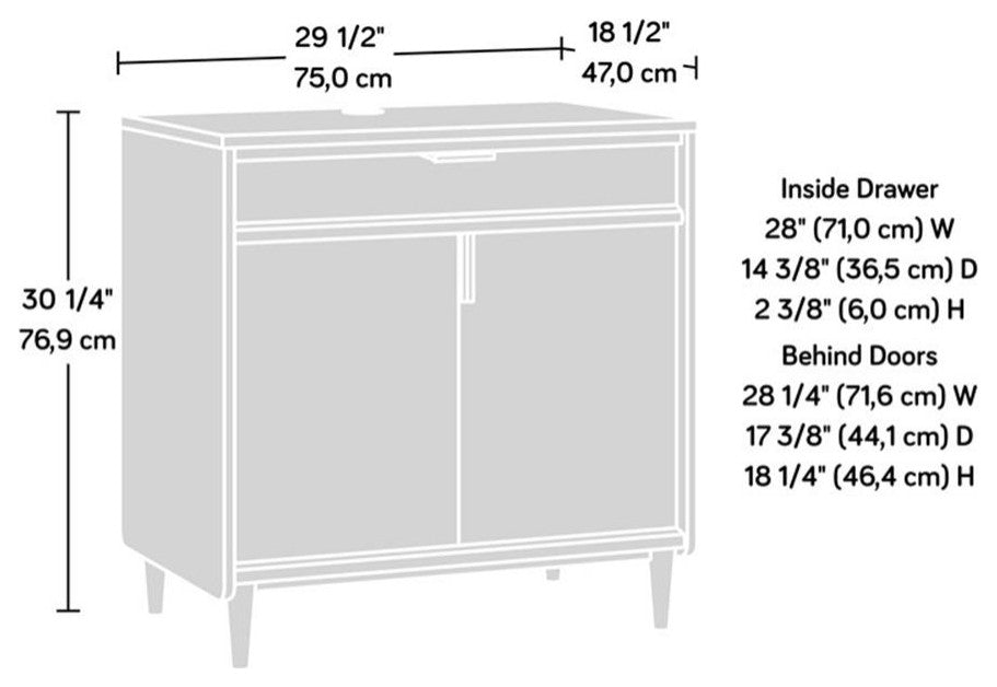Sauder Clifford Place Engineered Wood Storage Cabinet in Grand Walnut