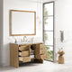 Hudson 48" Single Vanity, Light Natural Oak,  Carrara Marble Top