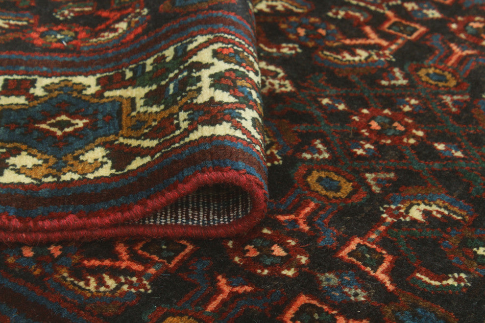 Fine Vintage Distressed Demet Charcoal/Ivory Runner, 3'4 x 9'5