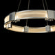 Aura Glass Pendant, Sterling Finish, Frosted Glass, Standard Overall Height