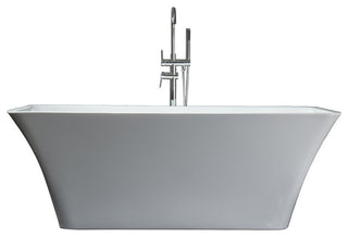 Vinter 67" Free Standing Acrylic Freestanding Bathtub With Chrome Drain