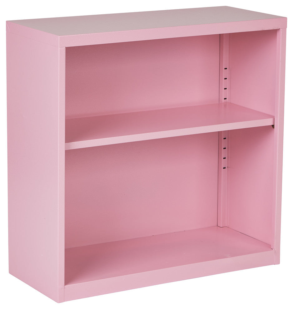 Metal Bookcase, Pink, Ships fully Assembled.