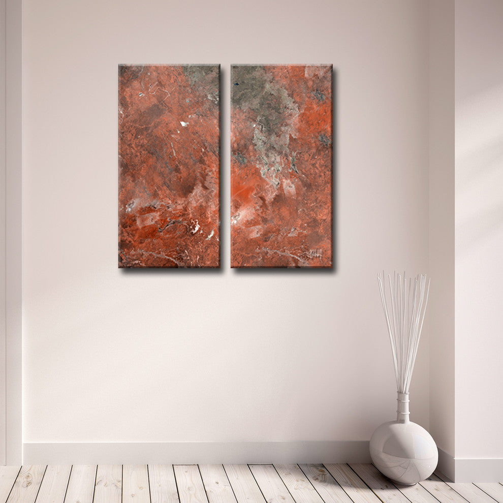 Abstract ABS X, Canvas Wall Art, 2-Panels 40"x20"
