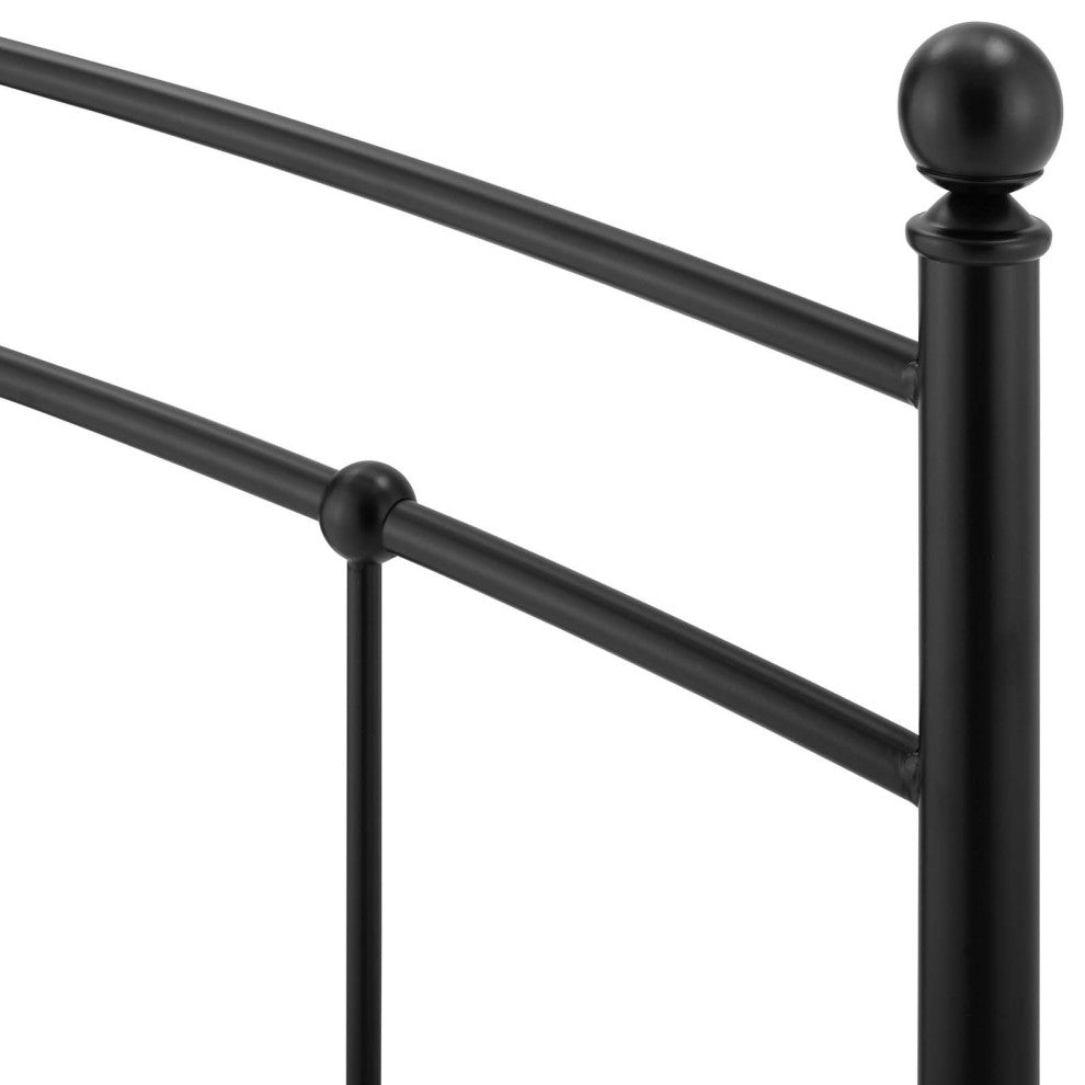 Headboard, Queen Size, Metal, Black, Modern Farmhouse, Bedroom Master Suite