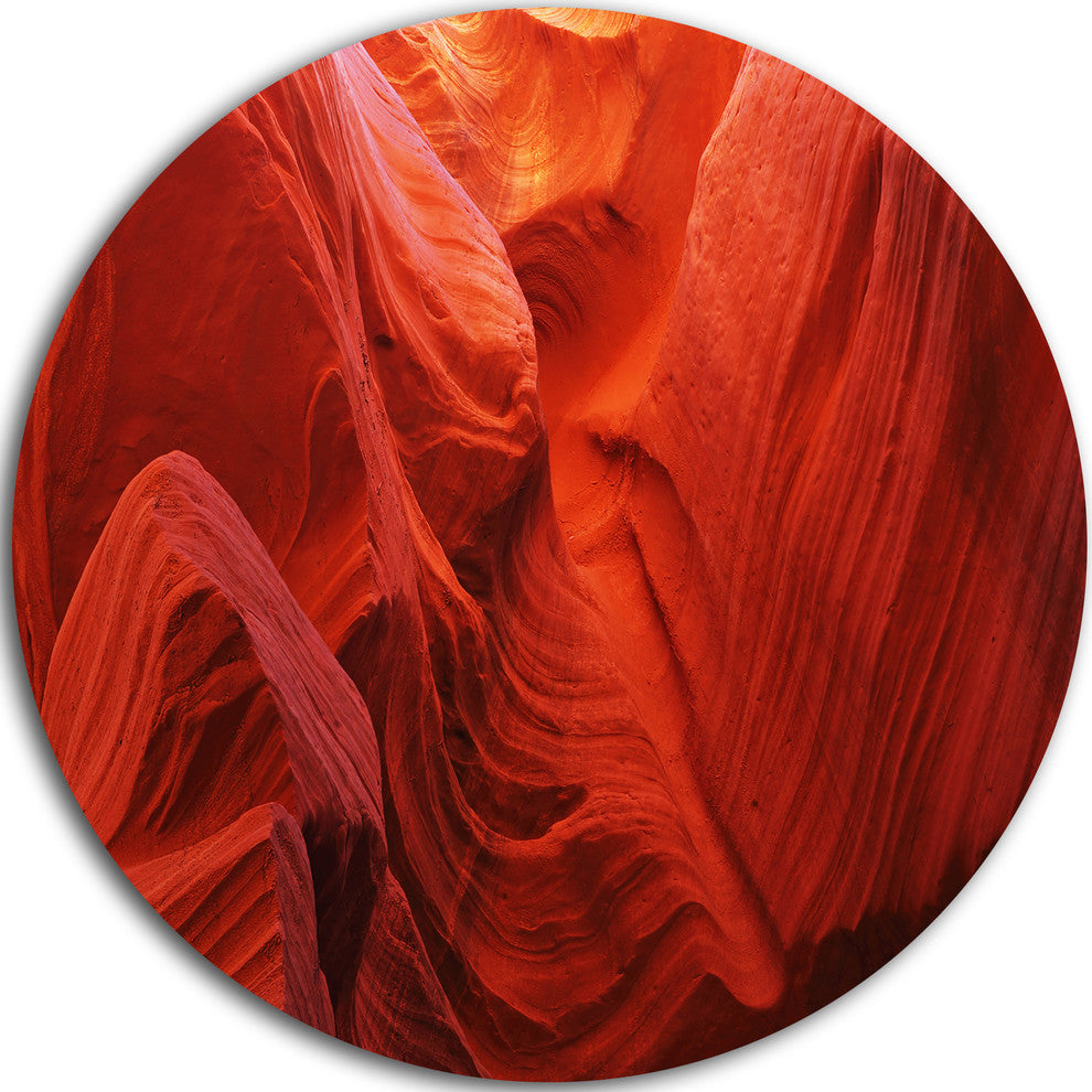 Magic Colors Of Antelope Canyon, Landscape Photo Round Wall Art, 38"