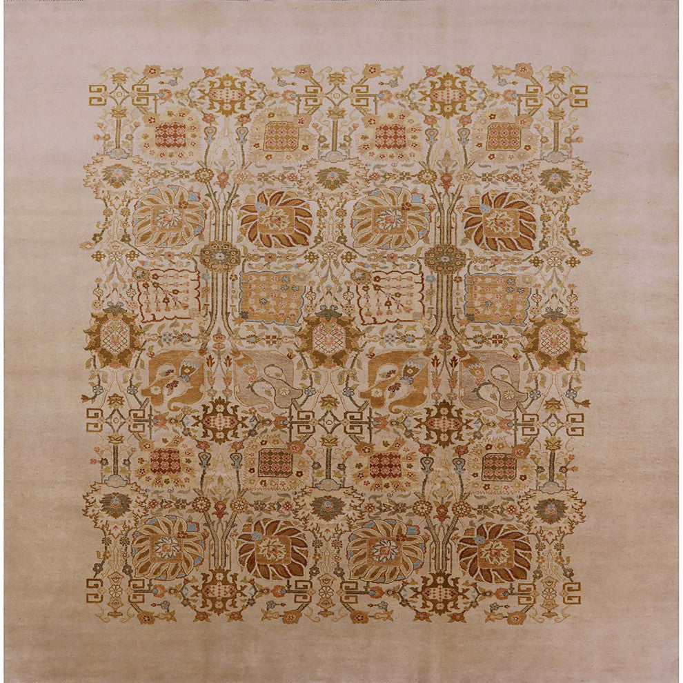 Ahgly Company Indoor Square Mid-Century Modern Area Rugs, 7' Square