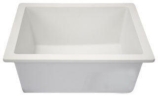 Nantucket Sinks PR1815-W Dual-mount Granite Composite Bar-Prep Sink in White