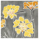 "Cloisonne Beauty II Gray Crop" Digital Paper Print by Shirley Novak, 32"x32"
