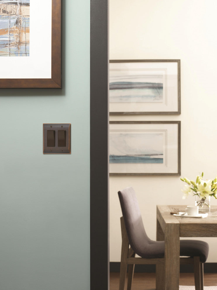 Amerock 2 Rocker Wall Plate, Oil-Rubbed Bronze