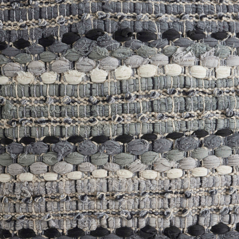 Grayscale Weave Throw Pillow