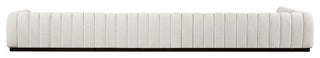 Quinn Chenille Upholstered 8-Piece L-Shaped Modular Sectional, Cream