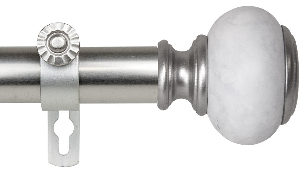 Hadley 1" Diameter Curtain Rod, Satin Nickel, 160-240"