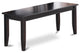 Dudley Dining Bench With Wood Seat In Black Finish
