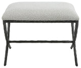 Uttermost Brisby Gray Fabric Small bench