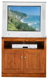 Classic Oak 30" TV Cart, Yellow Oak