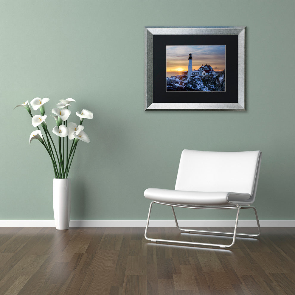 Blanchette Photography 'Maine Classic', Silver Frame, Black Matte, 20"x16"