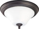 Nuvo Dupont 2-Light Incandescent Close-to-Ceiling Light, Dark Chocolate Bronze