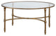 "Aden" Oval Gold Iron Coffee Table