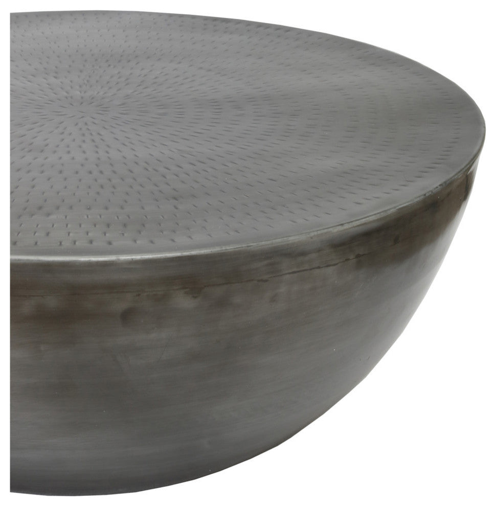 Contemporary Conga Coffee Table Antique Zinc - Silver