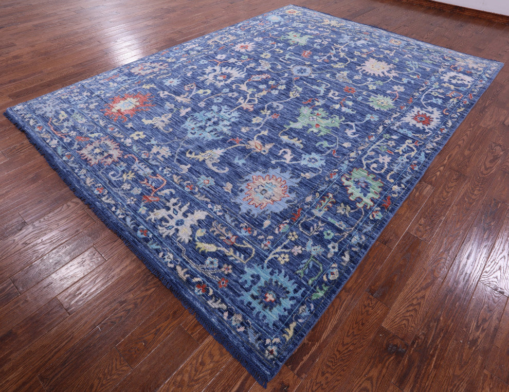 Turkish Oushak Handmade Wool Rug 8' 11" X 12' 3" - Q15717