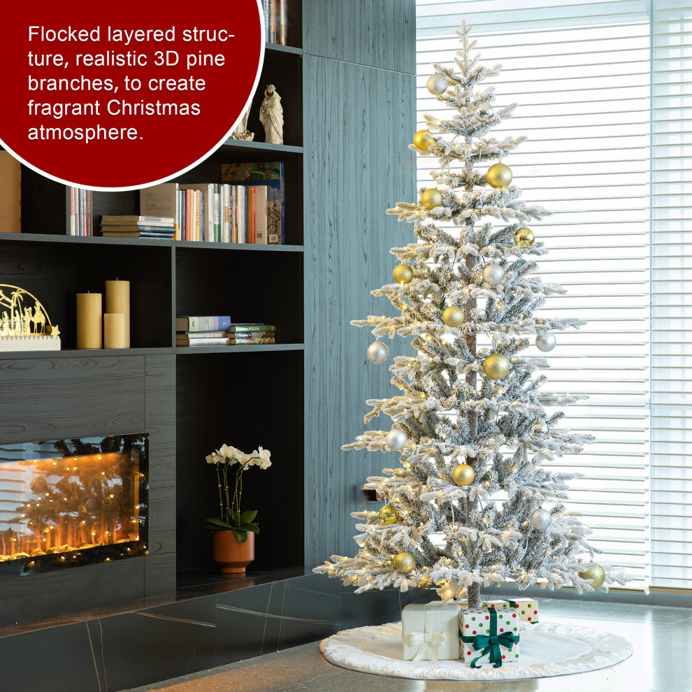 8' Deluxe Pre-Lit Artificial Christmas Tree