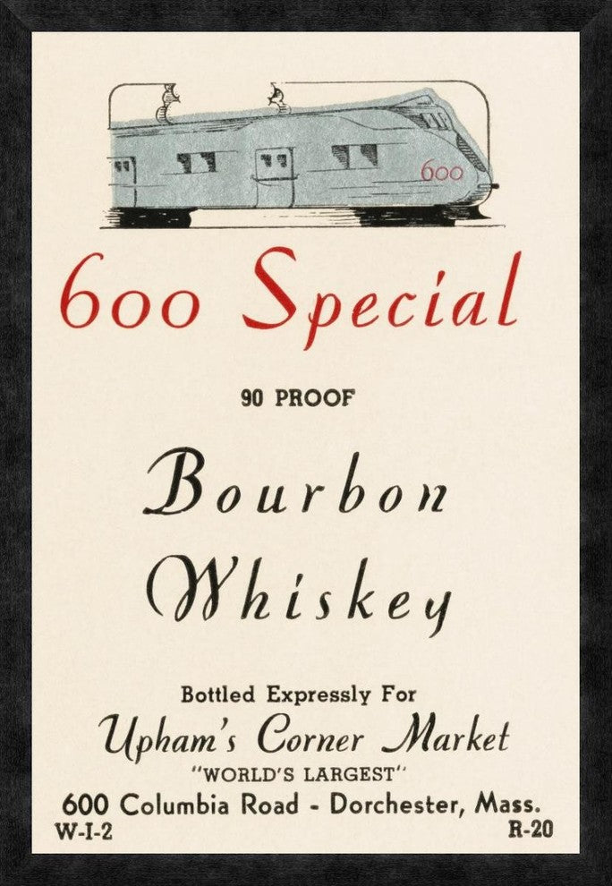 "600 Special Bourbon Whiskey"  by Vintage Booze Labels, 22x32"