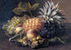 Johan Laurentz Jensen Grapes  a Pineapple  Peaches and Hazelnuts Wrapped Canvas