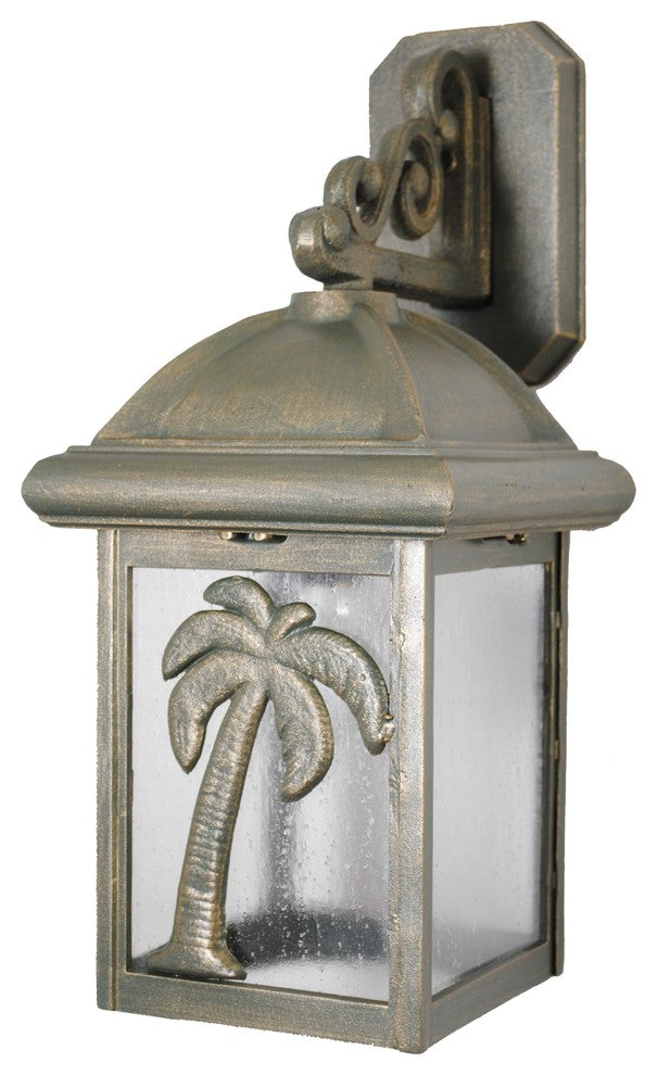 Americana Palm Tree Wall Bracket, Old Copper