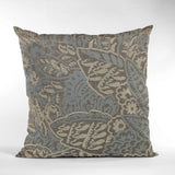 Plutus Blue Festive Jacquard Luxury Throw Pillow, 16"x16"