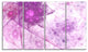 Light Purple Rotating Polyhedron, Abstract Canvas Wall Art, 48"x28", 4 Panels