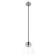 Cerasella 1-Light Mini Pendant, Matte Nickel Finish, Clear Glass Shade