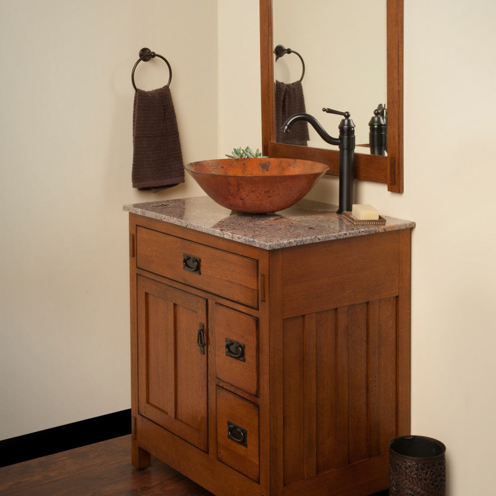 Catalonia Copper Vessel Sink and Faucet Set, Oil Rubbed Bronze