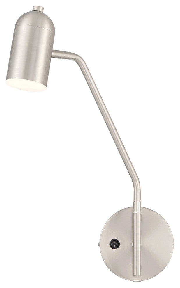 Aalto LED Reading Light, Dedicated LED, Brushed Steel