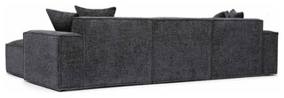 Mindy Chenille Basketweave Modular Sectional, Charcoal