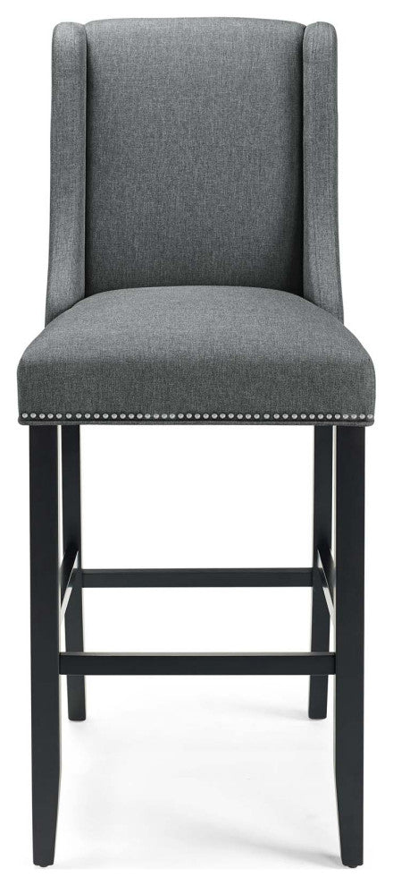 Baron Upholstered Fabric Bar Stool Gray