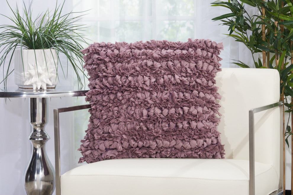 Mina Victory DL058 Throw Pillow, Lavender, 20" x 20"