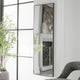 Sleek Contemporary 60" x 20" Rectangular Wall Mirror, Black Finish